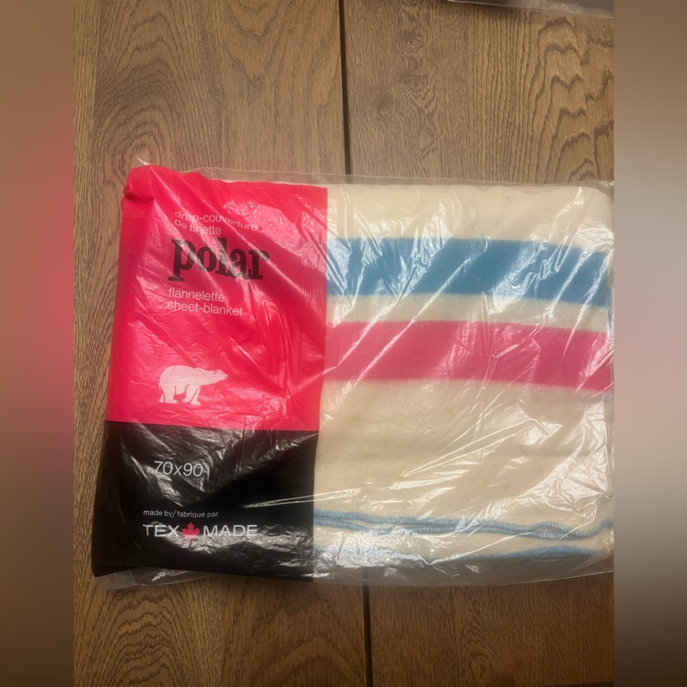 Vintage Polar Flannelette Sheet Blanket